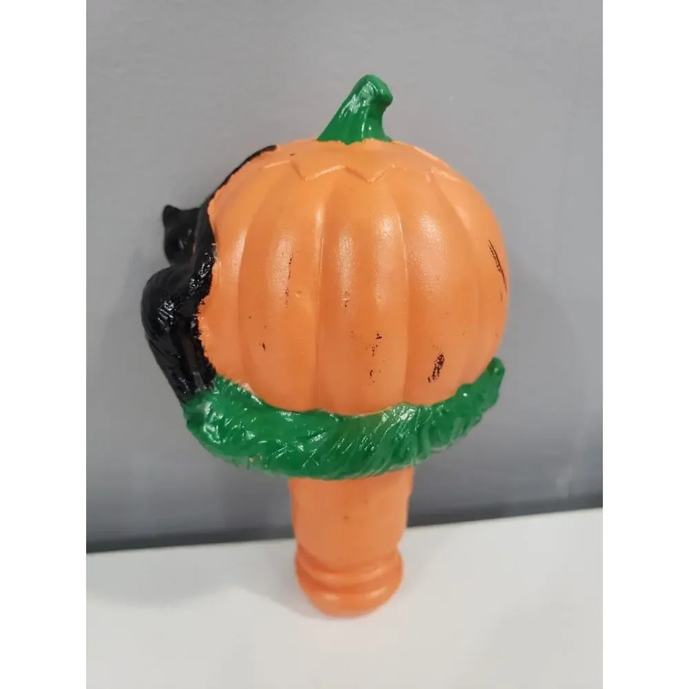 VTG‎ HALLOWEEN JACK O’ LANTERN AND BLACK CAT BLOW MOLD CANDY TOPPER 4